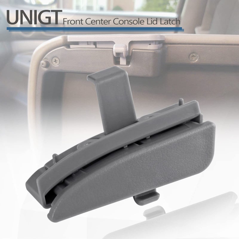 UNIGT قفل غطاء وحدة التحكم الأمامية UNIGT متوافق مع تويوتا تاكوما 2005-2012 بديل لقفل مسند الذراع الداخلي #58910AD030B0 - رمادي 41042 - Image 2